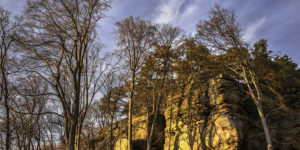 Scaling the sandstone of Berdorf, Luxembourg