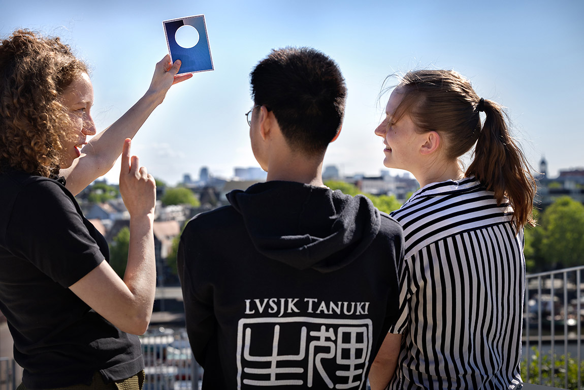 Hands-on experiments above the city. Photo: DigiDaan | Reimagining NEMO’s rooftop: where science meets nature in Amsterdam