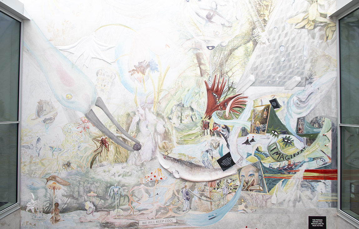Laure Prouvost, detail: The Whispering Walls Rêve in BRUSK, 2026. Photo: ©Dániel Mátyás Fülöp | BRUSK: Impactful stories in brand-new art gallery