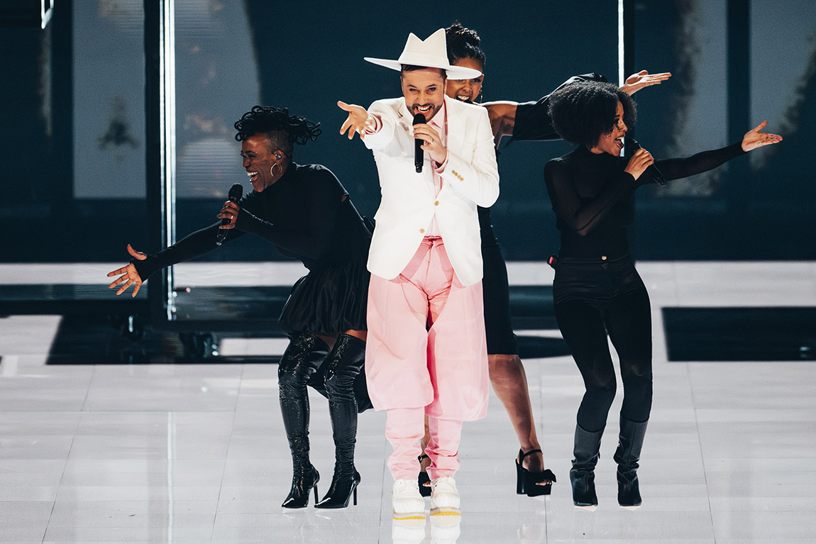 One of Belgium’s most popular songs with Eurovision fans is Gustaph’s party-starting Because of You, from Liverpool 2023. Photo: Sarah Louise Bennett | Good evening, Europe! This is Belgium, the Netherlands and Luxembourg calling.