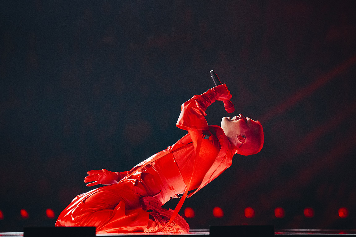 Belgium took Eurovision audiences to the clubs in 2025, thanks to Red Sebastian’s Strobe Lights. Photo: Sarah Louise Bennett | Good evening, Europe! This is Belgium, the Netherlands and Luxembourg calling.